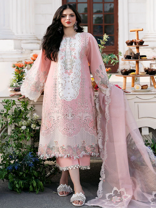 Bin Ilyas Luxury Lawn Embroidered 3pcs Unstitched 216 -A KLARA