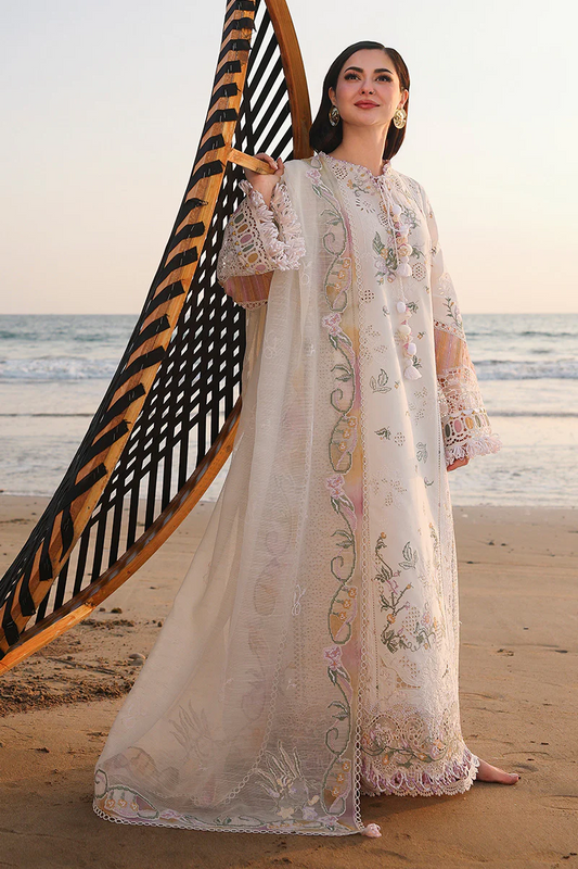 Qalamkar Luxury Lawn Embroidered 3 Piece Unstitched SA-10 ILARA