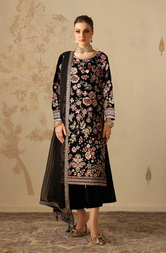 Baroque Luxury Embroidered Velvet Collection Unstitched SF-4312 Flora