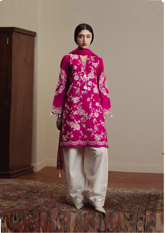 Elaf - Luxury Lawn Embroidered 3 Piece Unstitched - ESA-3B