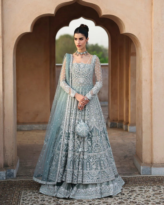 FZ Luxury Net Embroidered 3Pc Unstitched Suit Dorien