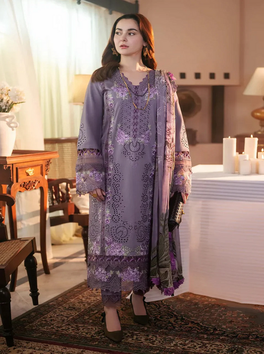 Jade X Hania Amir- Luxury Lawn Embroidered 3Piece Unstitched- Intezar