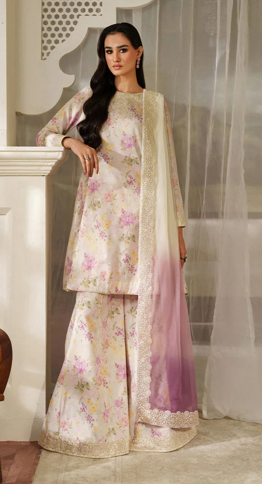 Iznik Lawn Embroidered & Printed 3 Pc UN Suit UE-544 Formals