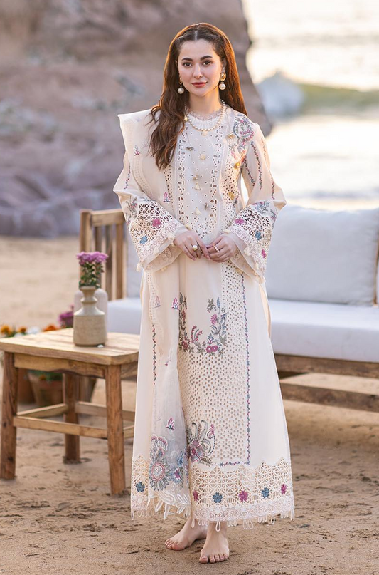 Qalamkar Luxury Chiken Kari Lawn 3PCS Unstitched FP-09 SELIN