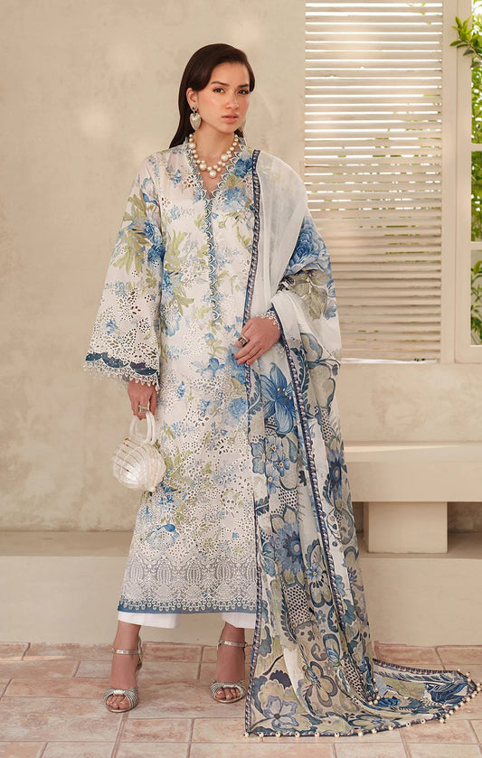 Baroque Chikankari Luxury Embroidered Swiss Lawn Unstitched 3Pc Suit