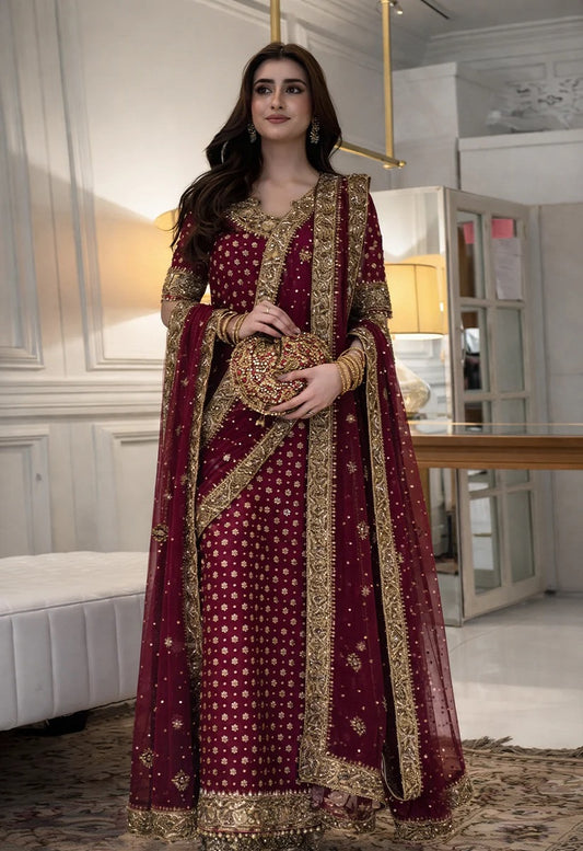 Haris Shakeel Luxury Chiffon Embroidered
