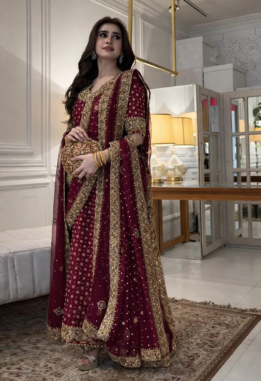 Haris Shakeel Luxury Chiffon Embroidered