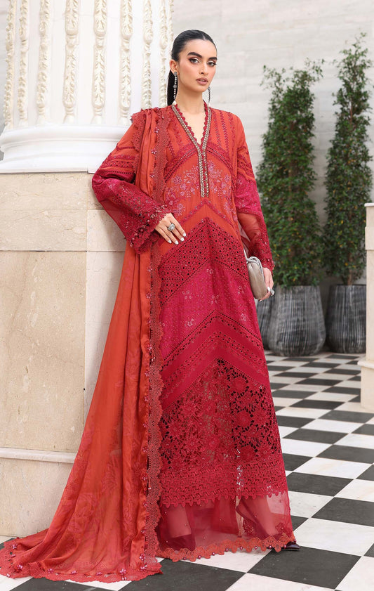 Maria B Luxury Embroidered Lawn 3Pc Unstitched Suit EL-26-13