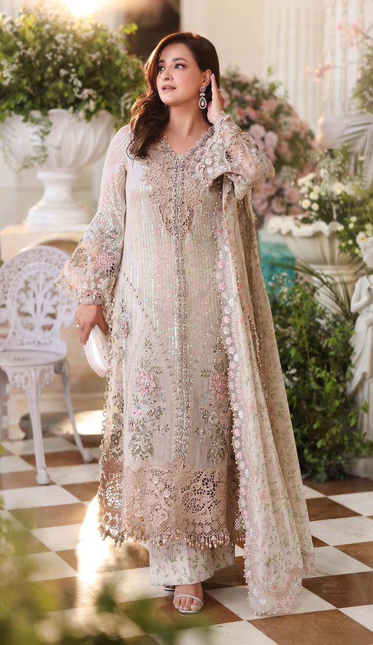 Maria.B Embroidered Luxury Chiffon Unstitched 3Pc Suit MPC-26-107