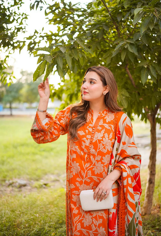 Aneelas- WPR-03- Luxury Lawn Embroidered 3Pcs Unstitched