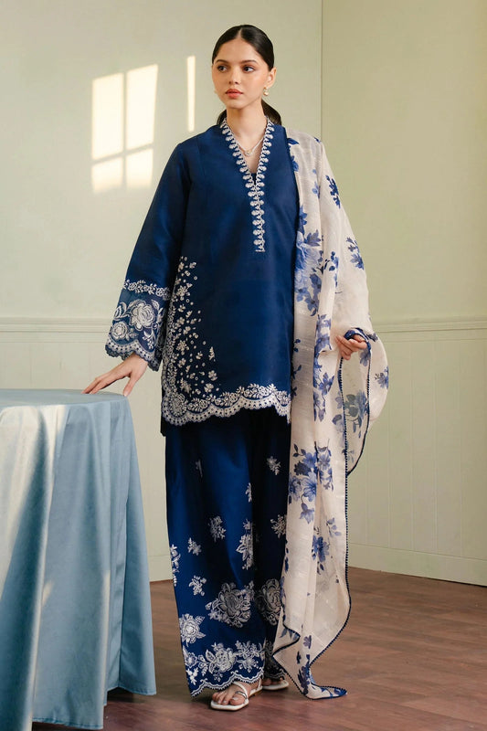 Coco By Zara Shahjahan - Lawn Embroidered 3 Piece Unstitched - MEADOW-8B