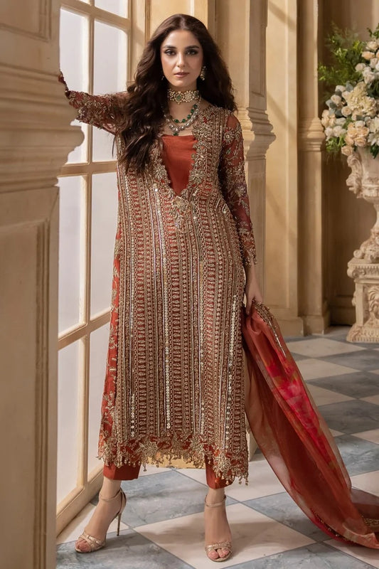 Charizma Pure Chiffon Embroidered 3 Piece Unstitched DJW4-04
