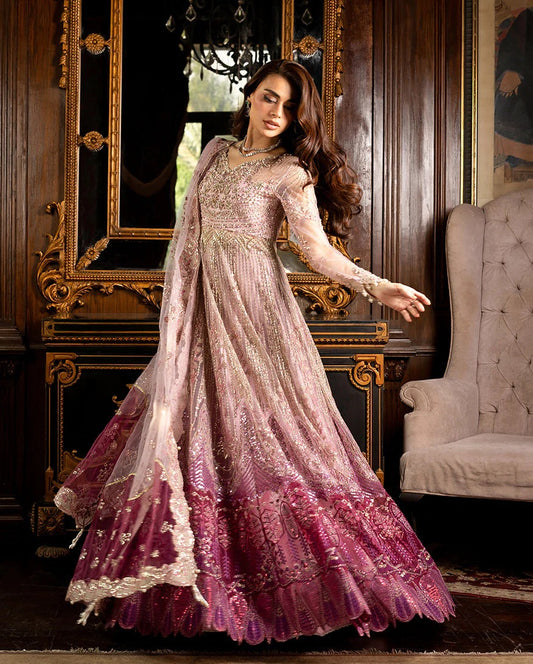Mushq - Luxury Net Embroidered 3 Piece Unstitched - GEET