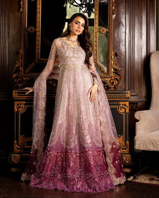 Mushq - Luxury Net Embroidered 3 Piece Unstitched - GEET