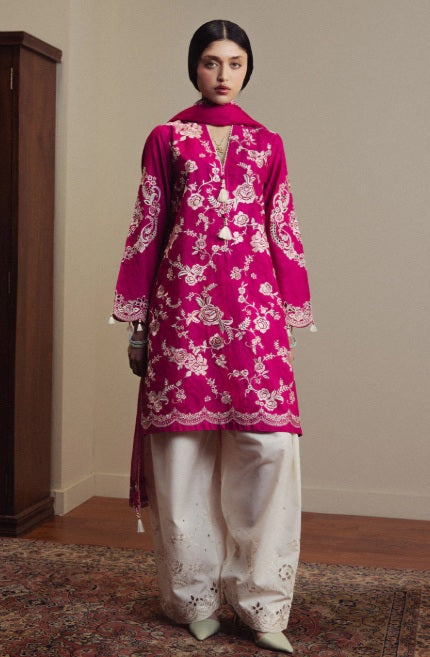 Zara Shahjahan Luxury Embroidered Lawn 3Pc Unstitched Suit RAQSAA
