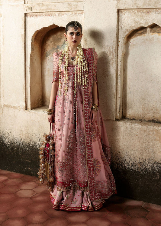 Hussain Rehar Luxury Organza Embroidered Unstitched 3PC Suit Roshanara D-1591