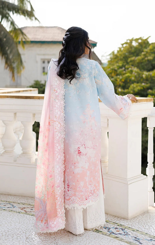 AFROZEH Luxury Embroidered Lawn Unstitched 3Pc Suit-Liloura