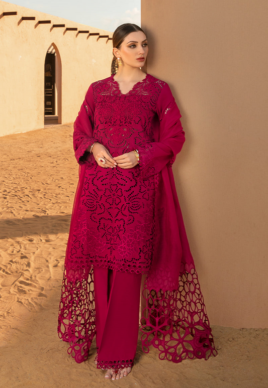 Rang Rasiya -Luxury Lawn Embroidered Unstitched 3Piece -Rameen