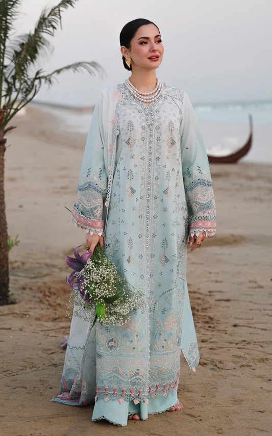 Qalamkar Sahil - Lawn Embroidered 3 Piece Unstitched - SA-05 AYRA