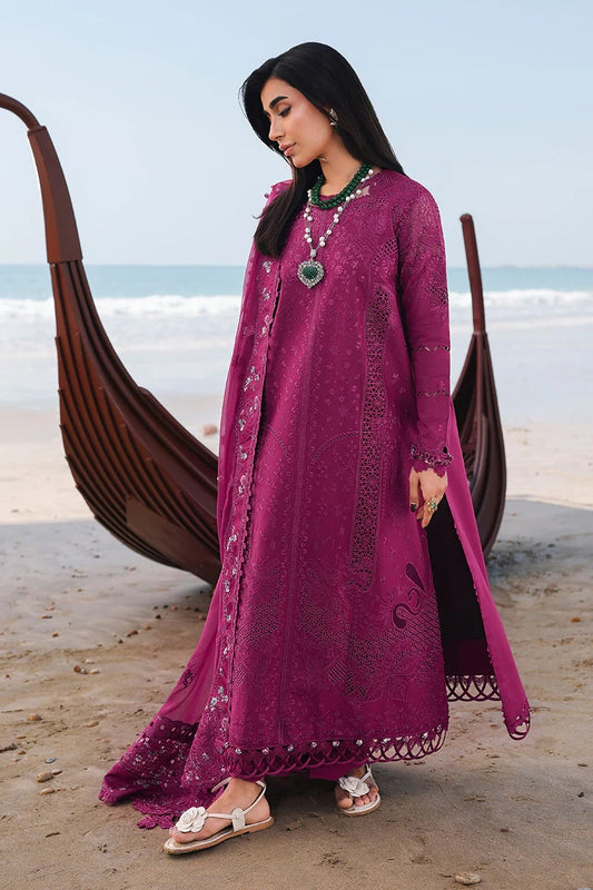 Qalamkar Luxury Lawn Embroidered 3 Piece Unstitched SA-01 ZARA