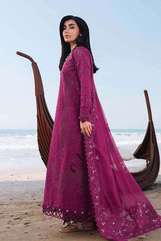 Qalamkar Luxury Lawn Embroidered 3 Piece Unstitched SA-01 ZARA