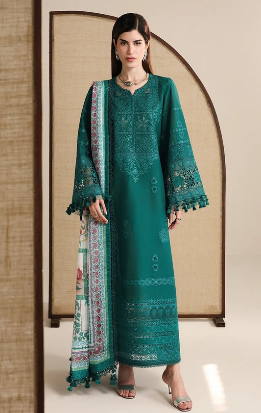 Jazmin Luxury Lawn Unstitched Embroidered 3Pc Suit JZ-IL26-D03