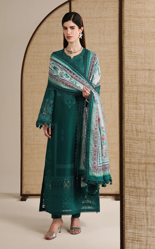 Jazmin Luxury Lawn Unstitched Embroidered 3Pc Suit JZ-IL26-D03
