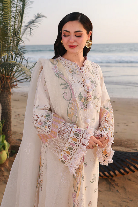 Qalamkar Luxury Lawn Embroidered 3 Piece Unstitched SA-10 ILARA