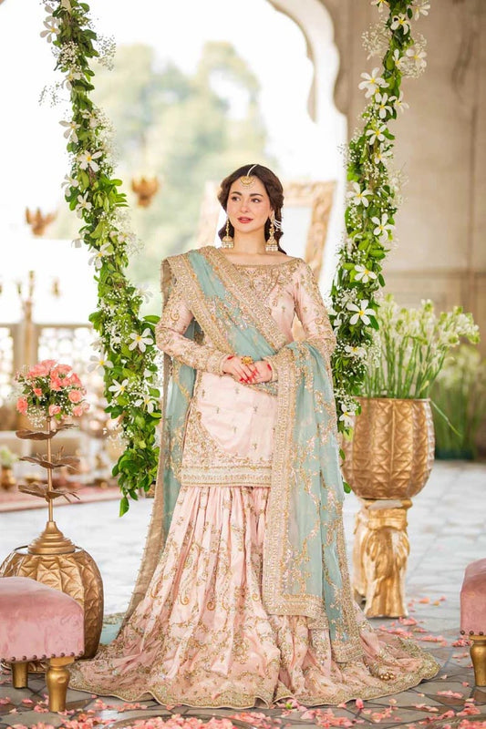 Maha Wajahat Net Embroidered Luxury Wedding Festive Unstitched Collection Mahi