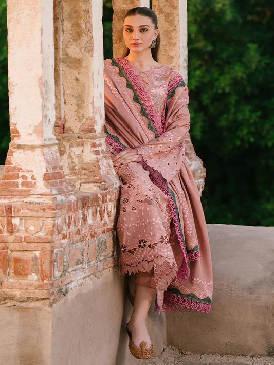 Bin Ilyas - Gulabi Baagh - Lawn Embroidered 3 Piece Collection 152 A
