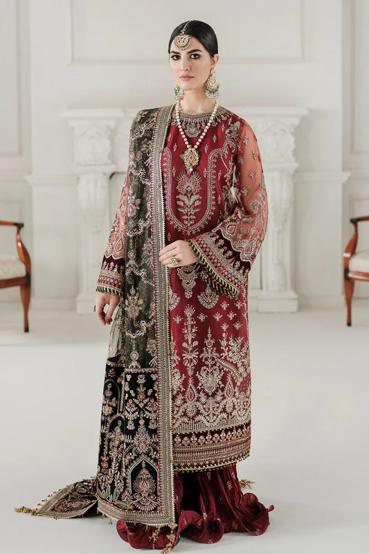 Baroque Luxury Net Embroidered Unstitched 3Pc Suit Ch10-07