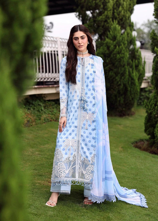 Sardinia Luxury Swiss Lawn Unstitched Embroidered 3Pc Suit-Palm Breeze