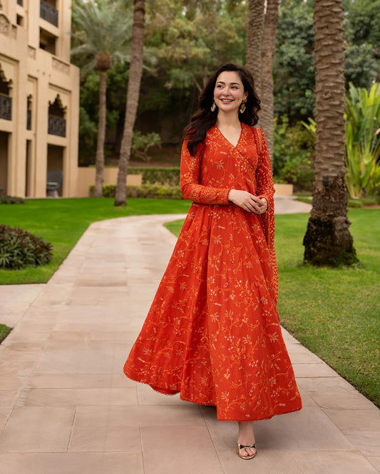 Faiza Saqlain 3 Pc Luxury Lawn Embroidered Denisa Chunri Duppatta