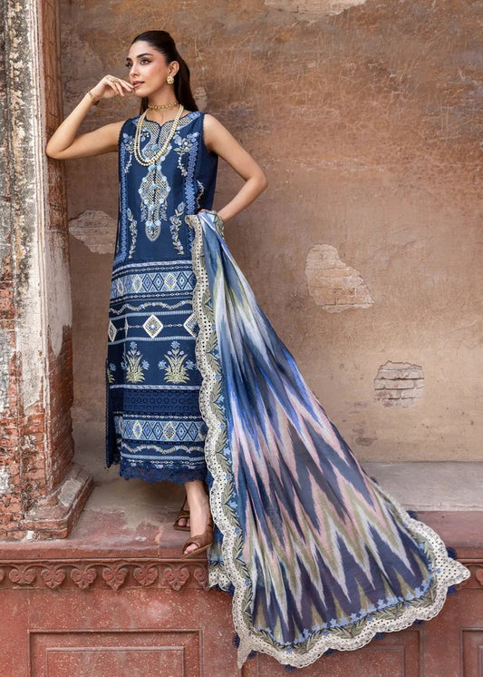 Saira Shakira - Luxury Lawn Embroidered 3 Piece Unstitched - RUNA-8-B