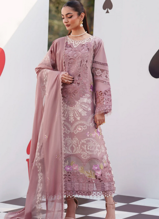 Parishay- SQ-02- Luxury Lawn Embroidered 3Piece Unstitched