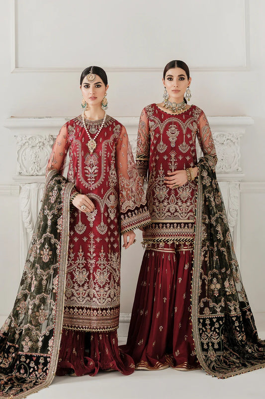 Baroque Luxury Net Embroidered Unstitched 3Pc Suit Ch10-07
