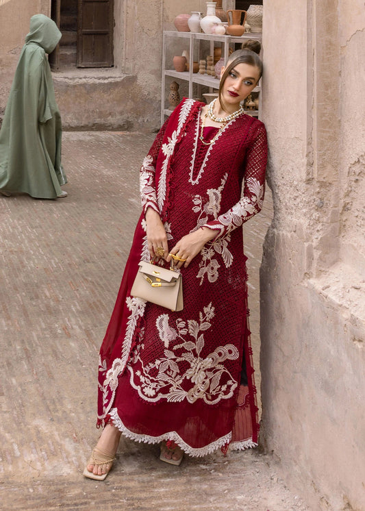 Crimson Luxury Lawn Embroidered 3 Piece Unstitched - ONE TRUE LOVE - D6A