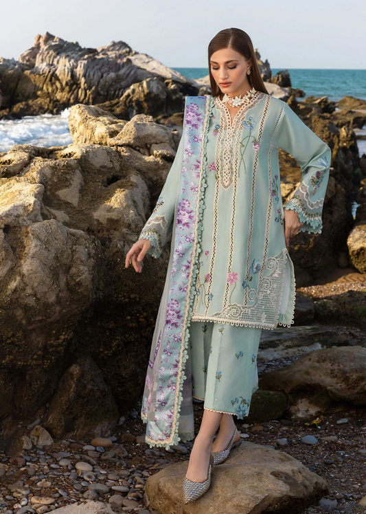 Crimson Flow Embroidered Lawn  3Pc Suit D-6A Floral Crush