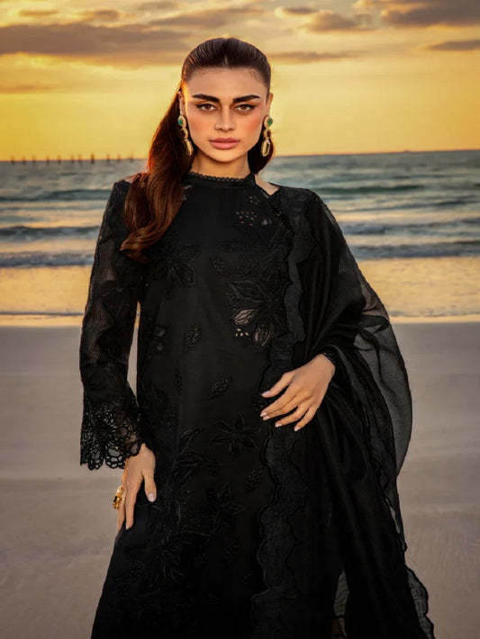 Rang Rasiya Premium Embroidered Lawn Unstitched 3Pc Suit D-01 RAMEEN