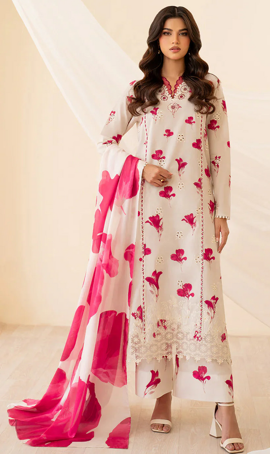 Iznik Premium Lawn Embroidered Collection Unstitched Floral Affair UE-443