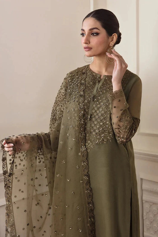Baroque UF-295 - Luxury Chiffon Embroidered 3 Piece Unstitched