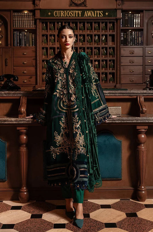 Luxe by Maria B Unstitched Embroidered Velvet 3 Piece MB25LW D2 With Palaichi Shawl