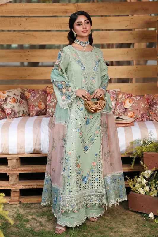 Sardinia - Luxury Lawn Embroidered 3 Piece Unstitched - SUMMER SAGE