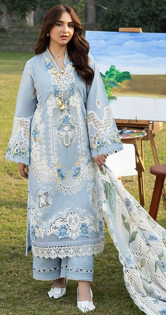 Mehrab Luxury Raw Silk Embroidered Unstitched 3PC Suit