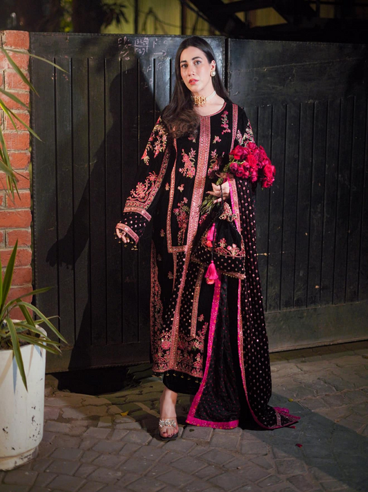 Aneelas Luxury Lawn Embroidered Suit 3 Piece Unstitched - Oceans Lawn