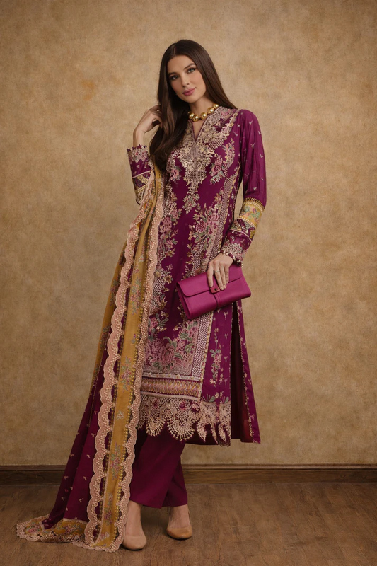 Ilana by Republic Embroidered Lawn Unstitched 3Pc Suit D6-A Camille