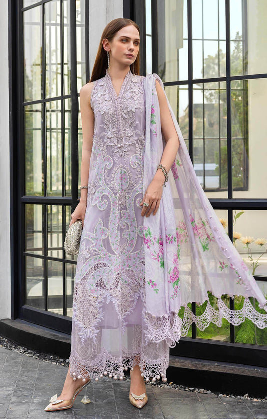 Maria B Luxury Embroidered Lawn 3Pc Unstitched Suit EL-26-12