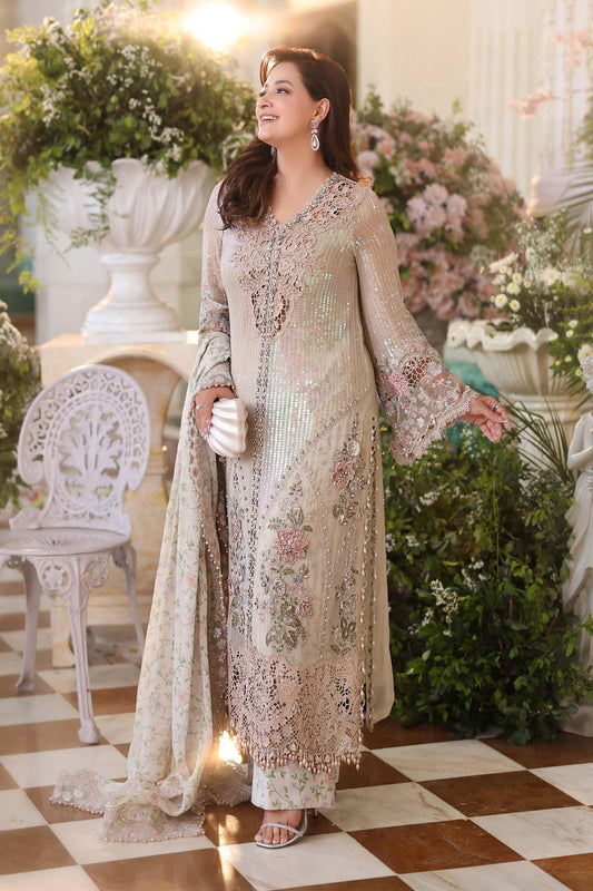 Maria.B Embroidered Luxury Chiffon Unstitched 3Pc Suit MPC-26-107