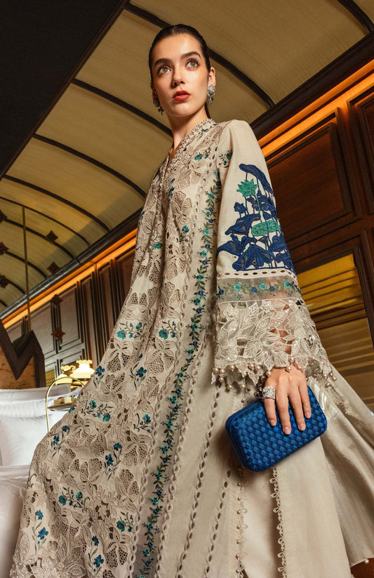 Maria B Luxury Embroidered Lawn 3Pc Unstitched Suit-EL-26-08