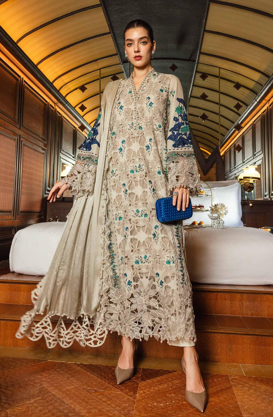Maria B Luxury Embroidered Lawn 3Pc Unstitched Suit-EL-26-08